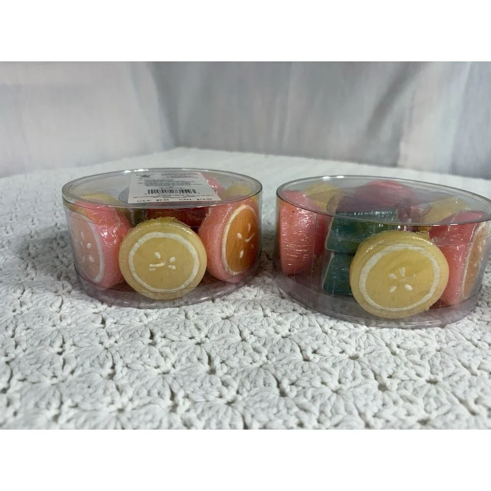 2 Kimberly’s Floating Candles Bougies Set Of 9 Oranges Lemons Watermelon Fruits
